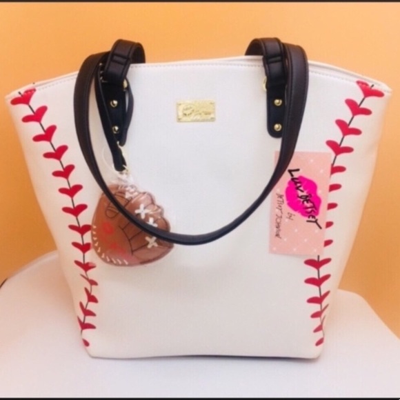 Betsey Johnson baseball tote bag - Picture 3 of 6
